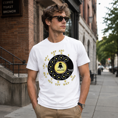 Vintage Rotary Phone Dial Pattern T-Shirt--VINT013