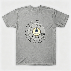 Vintage Rotary Phone Dial Pattern T-Shirt--VINT003