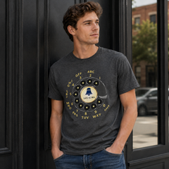 Vintage Rotary Phone Dial Pattern T-Shirt--VINT001