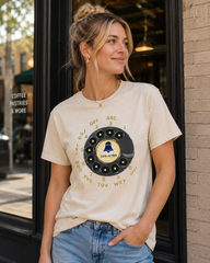 Vintage Rotary Phone Dial Pattern T-Shirt--VINT001