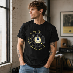 Vintage Rotary Phone Dial Pattern T-Shirt--VINT002