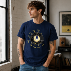 Vintage Rotary Phone Dial Pattern T-Shirt--VINT002