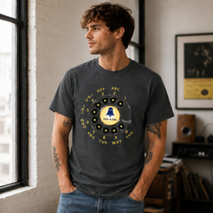 Vintage Rotary Phone Dial Pattern T-Shirt--VINT002
