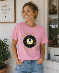 Vintage Rotary Phone Dial Pattern T-Shirt--VINT002