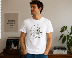 Vintage Rotary Phone Dial Pattern T-Shirt--VINT003