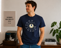 Vintage Rotary Phone Dial Pattern T-Shirt--VINT003