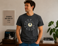 Vintage Rotary Phone Dial Pattern T-Shirt--VINT003