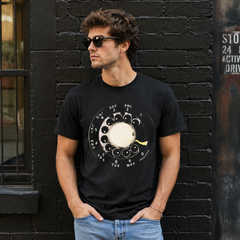 Vintage Rotary Phone Dial Pattern T-Shirt--VINT004