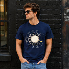 Vintage Rotary Phone Dial Pattern T-Shirt--VINT004