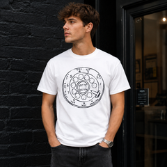 Vintage Rotary Phone Dial Pattern T-Shirt--VINT005