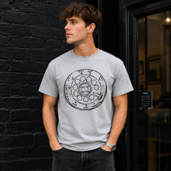 Vintage Rotary Phone Dial Pattern T-Shirt--VINT005