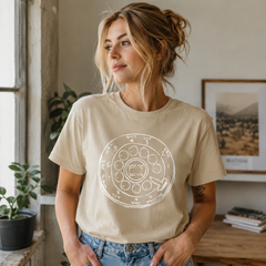 Vintage Rotary Phone Dial Pattern T-Shirt--VINT005