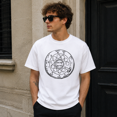 Vintage Rotary Phone Dial Pattern T-Shirt--VINT007