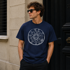 Vintage Rotary Phone Dial Pattern T-Shirt--VINT007