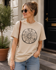 Vintage Rotary Phone Dial Pattern T-Shirt--VINT007