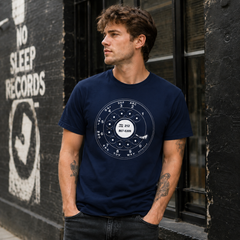 Vintage Rotary Phone Dial Pattern T-Shirt--VINT008