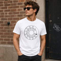 Vintage Rotary Phone Dial Pattern T-Shirt--VINT009