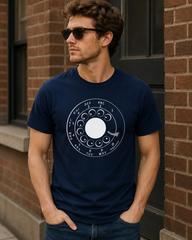 Vintage Rotary Phone Dial Pattern T-Shirt--VINT009