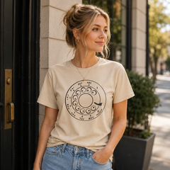 Vintage Rotary Phone Dial Pattern T-Shirt--VINT009