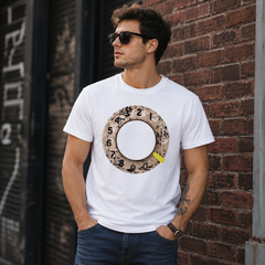 Vintage Rotary Phone Dial Pattern T-Shirt--VINT010
