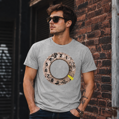 Vintage Rotary Phone Dial Pattern T-Shirt--VINT010