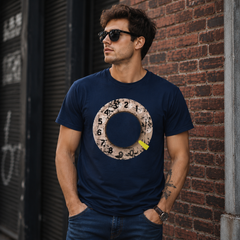 Vintage Rotary Phone Dial Pattern T-Shirt--VINT010