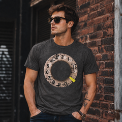 Vintage Rotary Phone Dial Pattern T-Shirt--VINT010