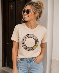 Vintage Rotary Phone Dial Pattern T-Shirt--VINT010