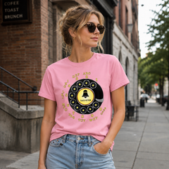 Vintage Rotary Phone Dial Pattern T-Shirt--VINT013