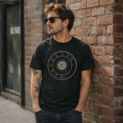 Vintage Rotary Phone Dial Pattern T-Shirt--VINT014