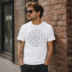 Vintage Rotary Phone Dial Pattern T-Shirt--VINT014