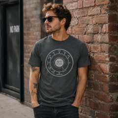 Vintage Rotary Phone Dial Pattern T-Shirt--VINT014
