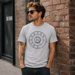Vintage Rotary Phone Dial Pattern T-Shirt--VINT014