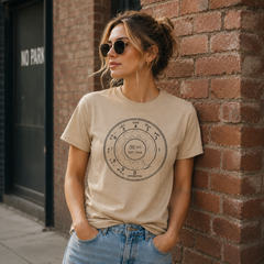 Vintage Rotary Phone Dial Pattern T-Shirt--VINT014