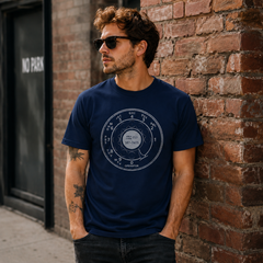 Vintage Rotary Phone Dial Pattern T-Shirt--VINT014