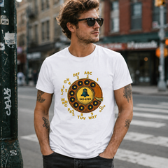 Vintage Rotary Phone Dial Pattern T-Shirt--VINT015