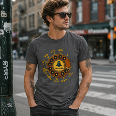 Vintage Rotary Phone Dial Pattern T-Shirt--VINT015