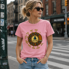 Vintage Rotary Phone Dial Pattern T-Shirt--VINT015