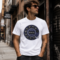 Vintage Rotary Phone Dial Pattern T-Shirt--VINT016