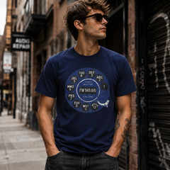Vintage Rotary Phone Dial Pattern T-Shirt--VINT016