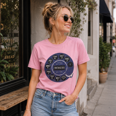 Vintage Rotary Phone Dial Pattern T-Shirt--VINT016