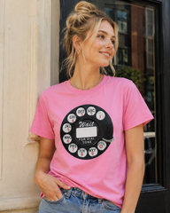 Vintage Rotary Phone Dial Pattern T-Shirt--VINT017