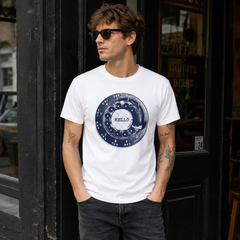 Vintage Rotary Phone Dial Pattern T-Shirt--VINT020