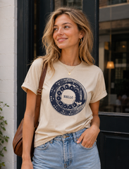 Vintage Rotary Phone Dial Pattern T-Shirt--VINT020
