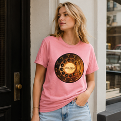 Vintage Rotary Phone Dial Pattern T-Shirt--VINT021