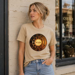 Vintage Rotary Phone Dial Pattern T-Shirt--VINT021