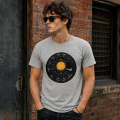 Vintage Rotary Phone Dial Pattern T-Shirt--VINT022