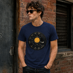 Vintage Rotary Phone Dial Pattern T-Shirt--VINT022