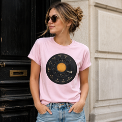 Vintage Rotary Phone Dial Pattern T-Shirt--VINT022