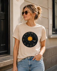 Vintage Rotary Phone Dial Pattern T-Shirt--VINT022
